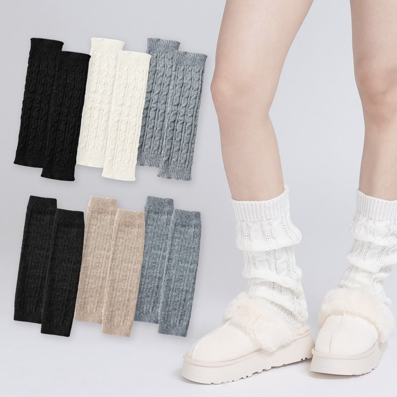 Knit Leg Warmers - Cozy Calf-Length Leg Warmers [ONEDER] - ถุงเท้า - วัสดุอื่นๆ 