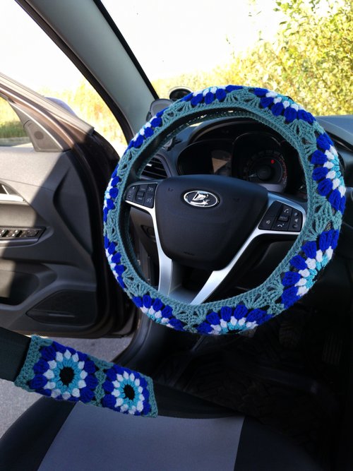 Pink Evil Eye Steering Wheel Covercar Steering Wheel 