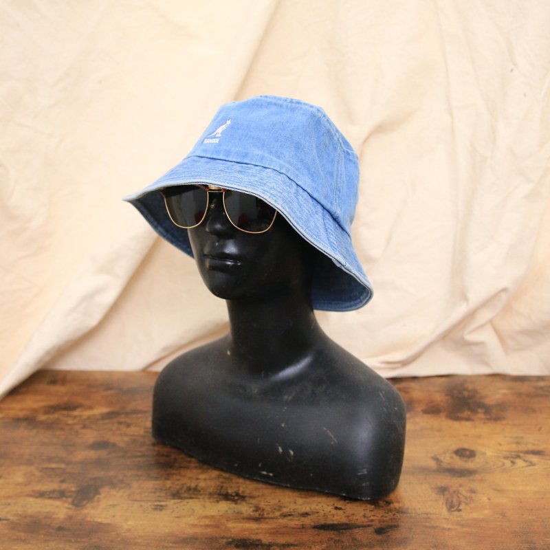 Back to Green:: 戶外漁夫帽 kangol 淺水藍 d-42//vintage hat - 帽子 - 棉．麻 