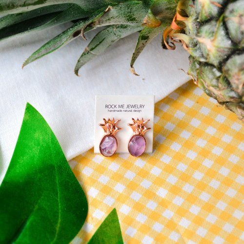 M’s Casa。パイナップルクッキーピアス パイナップルピアス・イヤリング | MAKI NUMOTO (マキ ヌモト