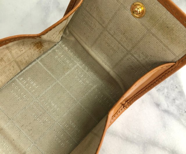 日本直送 名牌中古包 】CELINE セリーヌ 財布 キャメル ロゴ