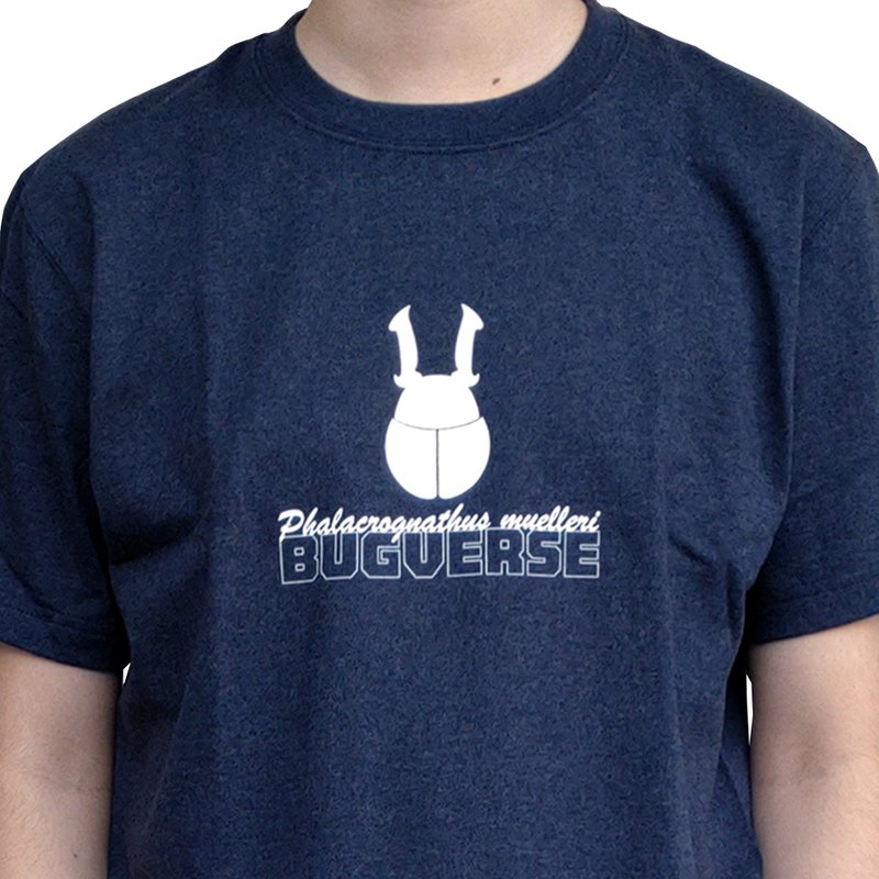 Insect series cotton T shirt-stag beetle - Men's T-Shirts & Tops - Cotton & Hemp Blue