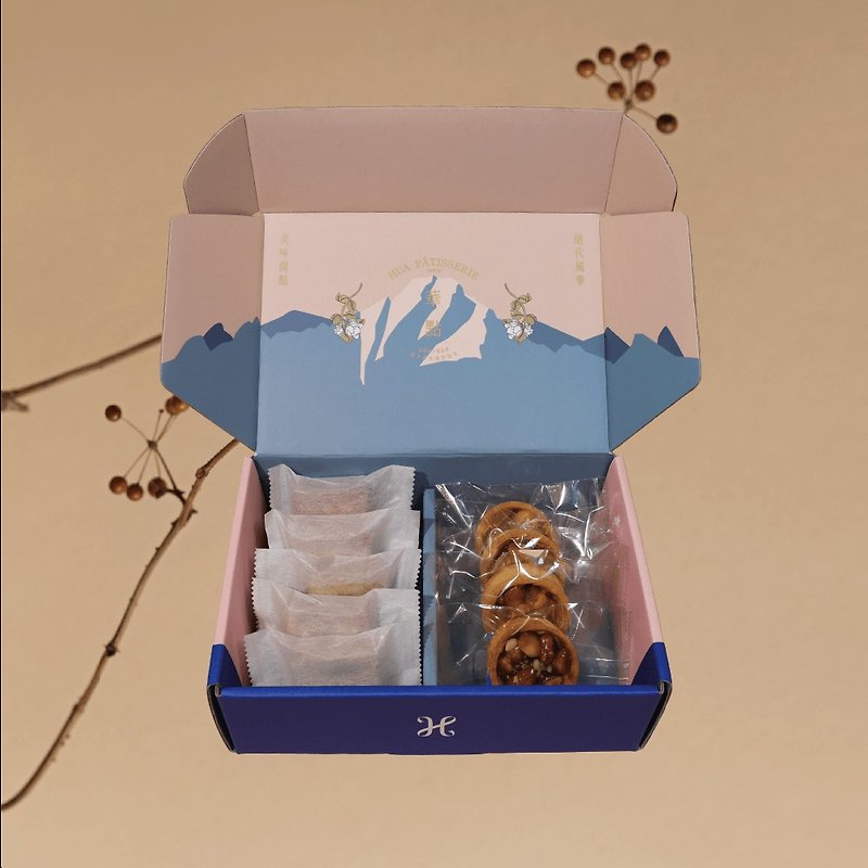 [Mid-Autumn Gift Box] Full Moon Flower / Huadian Mid-Autumn Festival - เค้กและของหวาน - อาหารสด สีส้ม