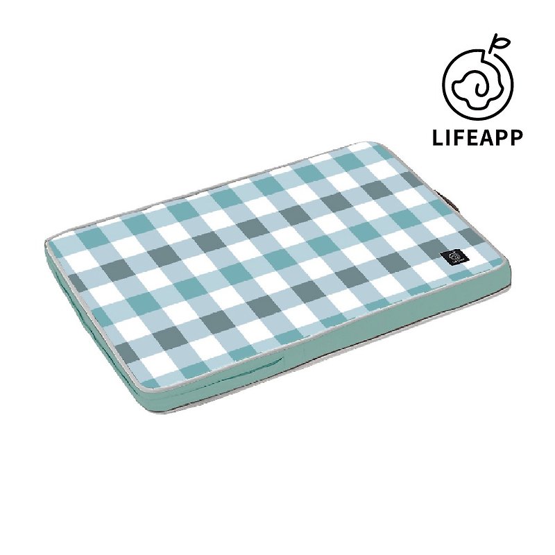 【LIFEAPP】クラシックチェック柄スリーピングマット（ペットの体圧分散スリーピングマット、4サイズ） - 寝具 - その他の素材 カーキ
