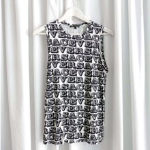 ヴェルサーチ versace 変形　肌みせ　キャミソール　ビーズ　黒　38 ヴェルサーチ versace 変形 肌みせ キャミソール ビーズ 黒 38