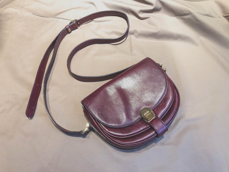 AIGNER VINTAGE Bag 古董包 德國 古著 硬殼包 - 側背包/斜背包 - 真皮 紅色