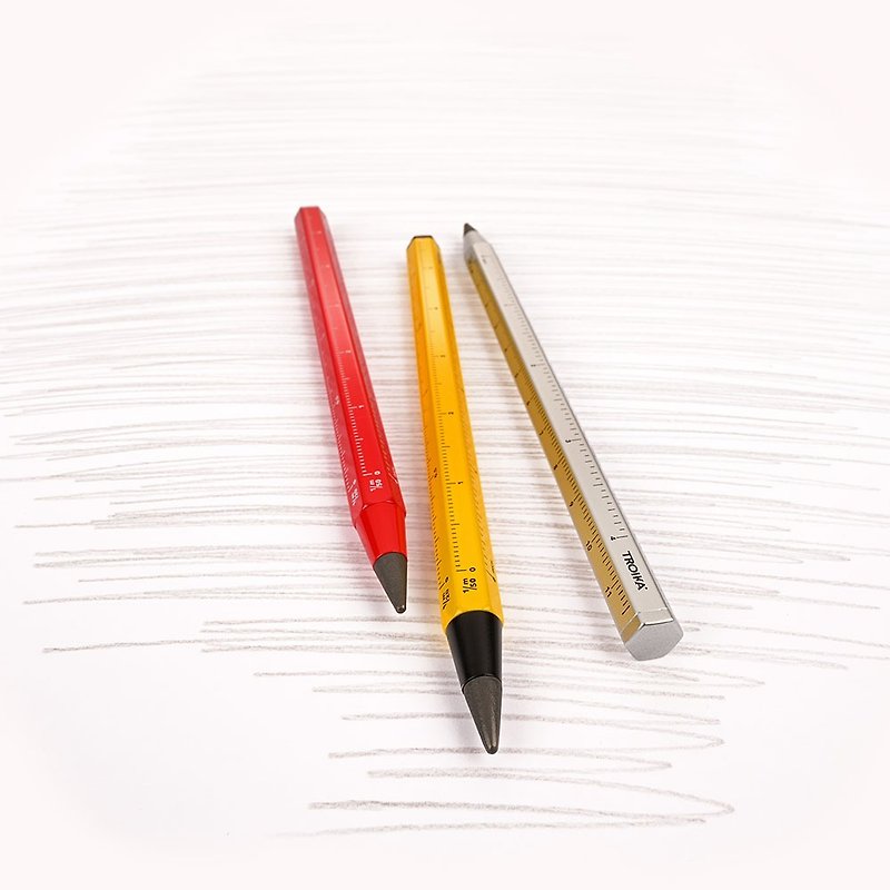 多機能HB鉛筆(筆記長20km)(シルバー) - 鉛筆・シャープペンシル - 金属 シルバー