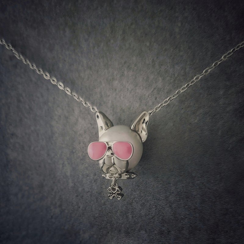 Skateboarding MR BU 純銀淡水珍珠項鍊 - 項鍊 - 銀 銀色