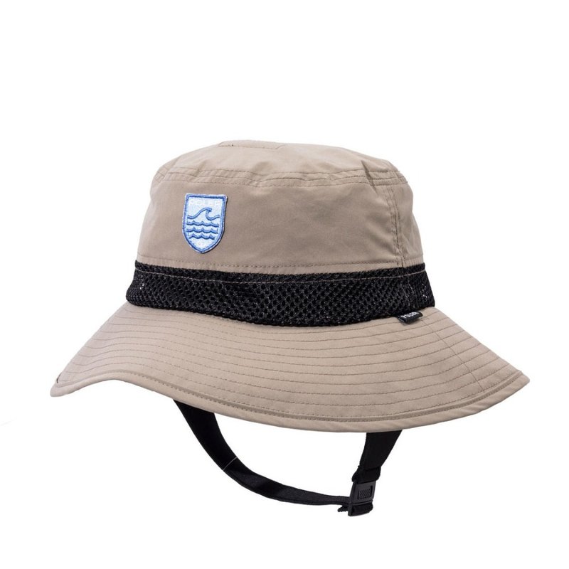 日本限定 POLER 2WAY SURF HAT 兩用衝浪漁夫帽 / 附扣帶 / 灰色 - 帽子 - 聚酯纖維 灰色