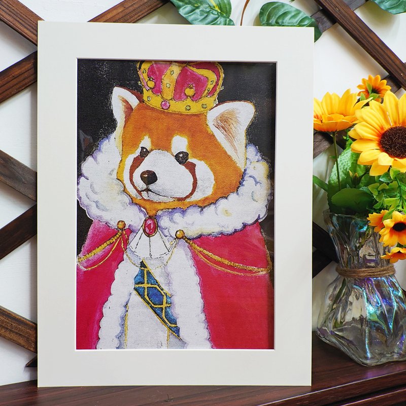 Redpanda Museum | King of Redpanda A4 ArtPrint - Posters - Paper Black