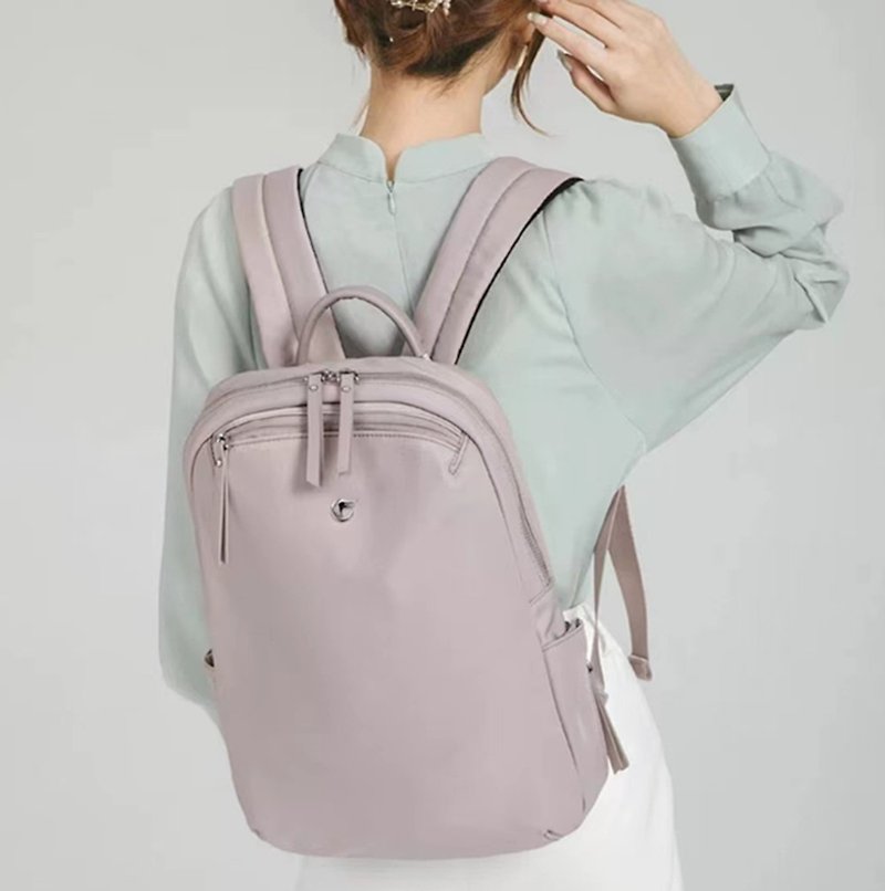 簡約筆電後背包/旅行背包/學生書包 / 雙肩包/電腦包 商務包女 - 背囊/背包 - 防水材質 粉紅色