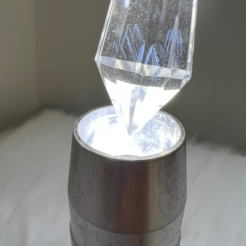 藍針白水晶靈擺 | 水晶配飾 | 身心靈產品 - 項鍊 - 水晶 透明