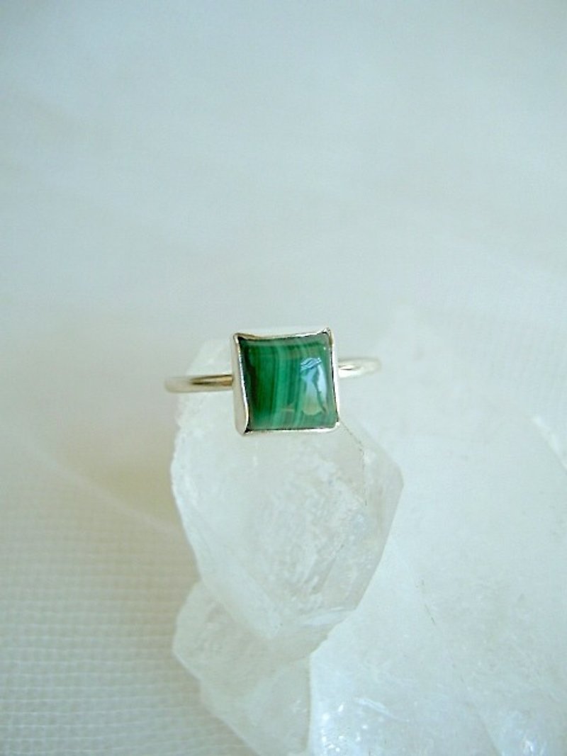 マラカイト・リング 10号 - 戒指 - 寶石 綠色