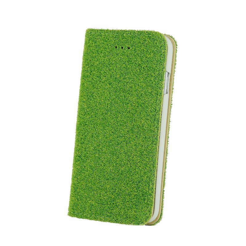 Shibaful Flip Cover For iPhone case 代代木公園草坪掀蓋式 - 手機殼/手機套 - 其他材質 綠色