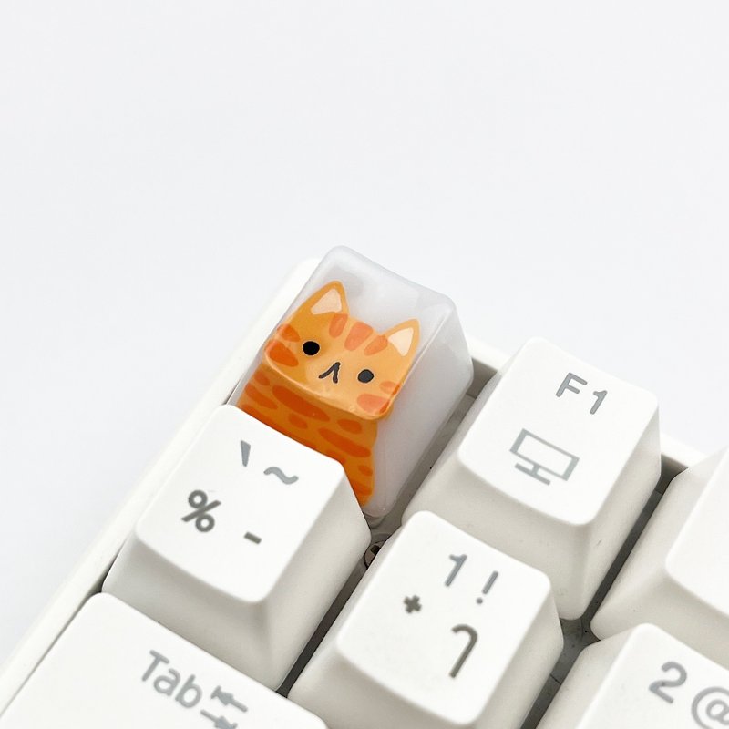 OEM keycap Orange cat Ginger cat - 電腦配件 - 塑膠 透明