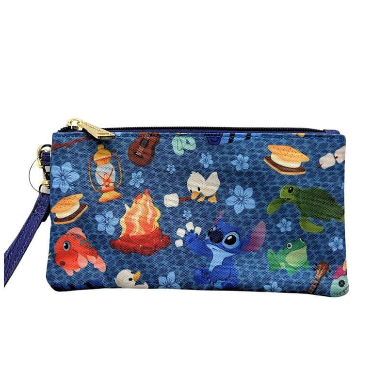 Loungefly Disney Camping Stitch Nylon Zip Storage Pouch - กระเป๋าเครื่องสำอาง - ไนลอน 