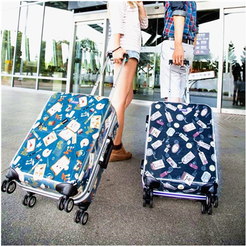 Postmark Printed Green Series-Hand-printed Fashionable Aluminum Frame 20-inch Luggage/Travel Case - Luggage & Luggage Covers - Aluminum Alloy 