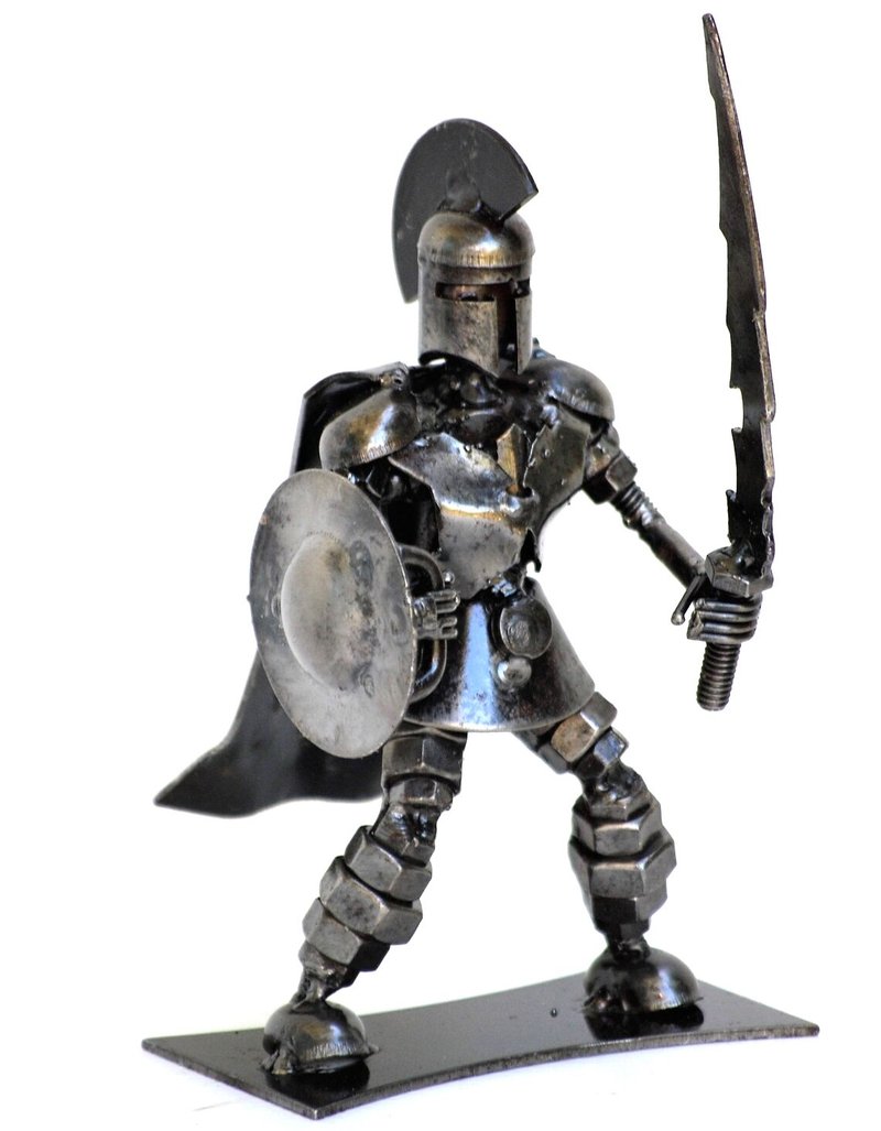 斯巴達戰士雕塑 驚豔銲接工藝 超酷生日禮物 週年紀念禮物 - 擺飾/家飾品 - 其他金屬 