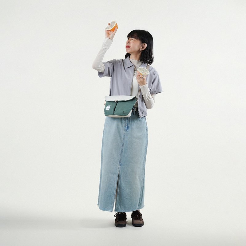 【新色】經典款式立體斜背包S號 MINI KASEN ECO (淡黃/海沬藍) - 側背包/斜背包 - 環保材質 多色