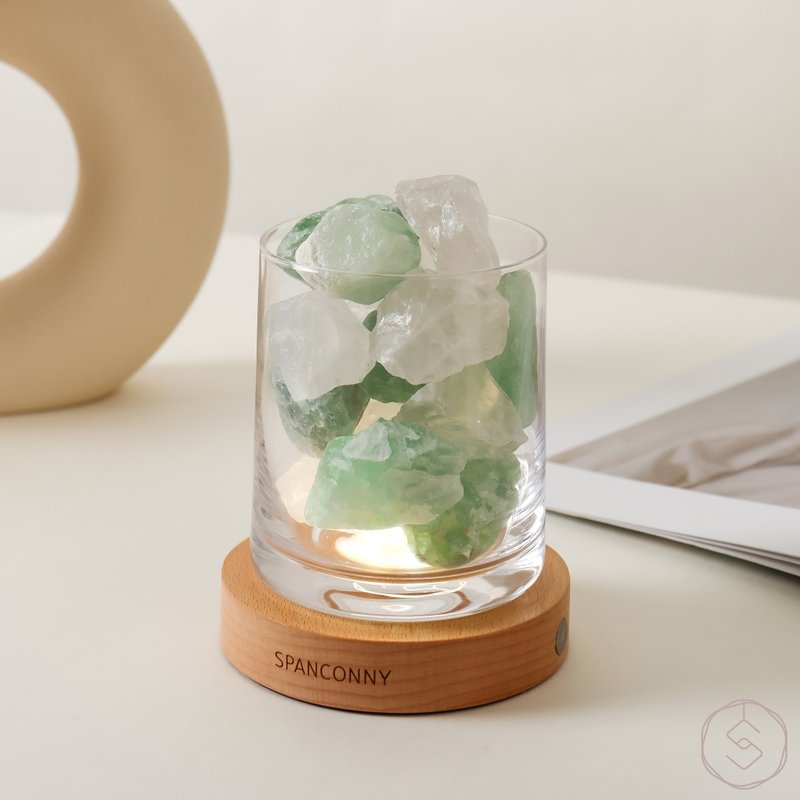 Fresh Forest | White Crystal x Green Stone| Crystal Atmosphere Light - ของวางตกแต่ง - คริสตัล สีเขียว