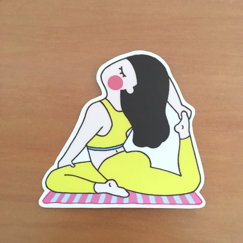 Yoga Girl Series Medium Waterproof Sticker SM0043 - สติกเกอร์ - วัสดุกันนำ้ หลากหลายสี