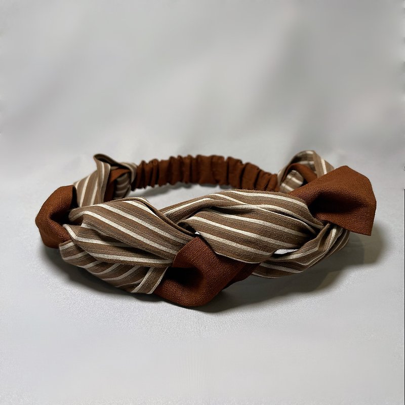striped braided headband