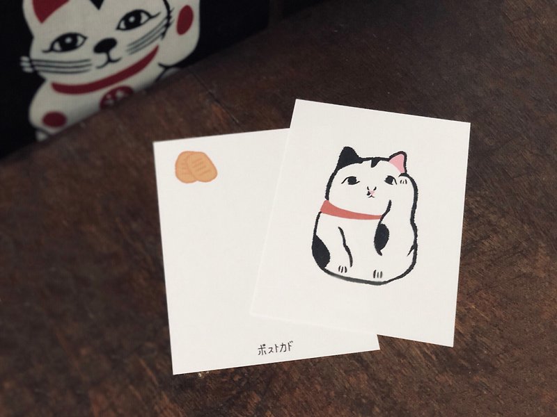 Pray for postcards / writing services / Lucky Cats / Inu Zhangzi / Bodhidharma / Wind and Rain - Cards & Postcards - Paper White