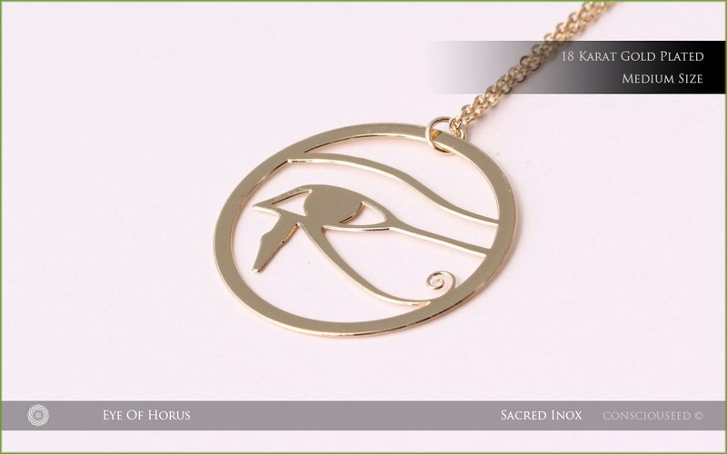 荷魯斯之眼 Eye of Horus  ─ 鍍18K - 項鍊 - 其他金屬 金色