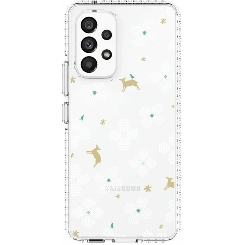 【預購】三星手機殼/Samsung Galaxy A53/花開原野/透白 - 手機殼/手機套 - 其他材質 白色
