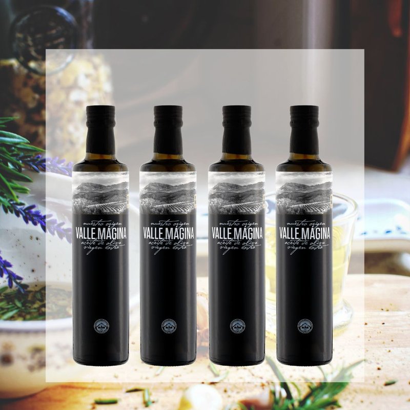 VALLE MÁGINA Extra virgin olive oil 500ml, four bottles - เครื่องปรุงรส - อาหารสด 