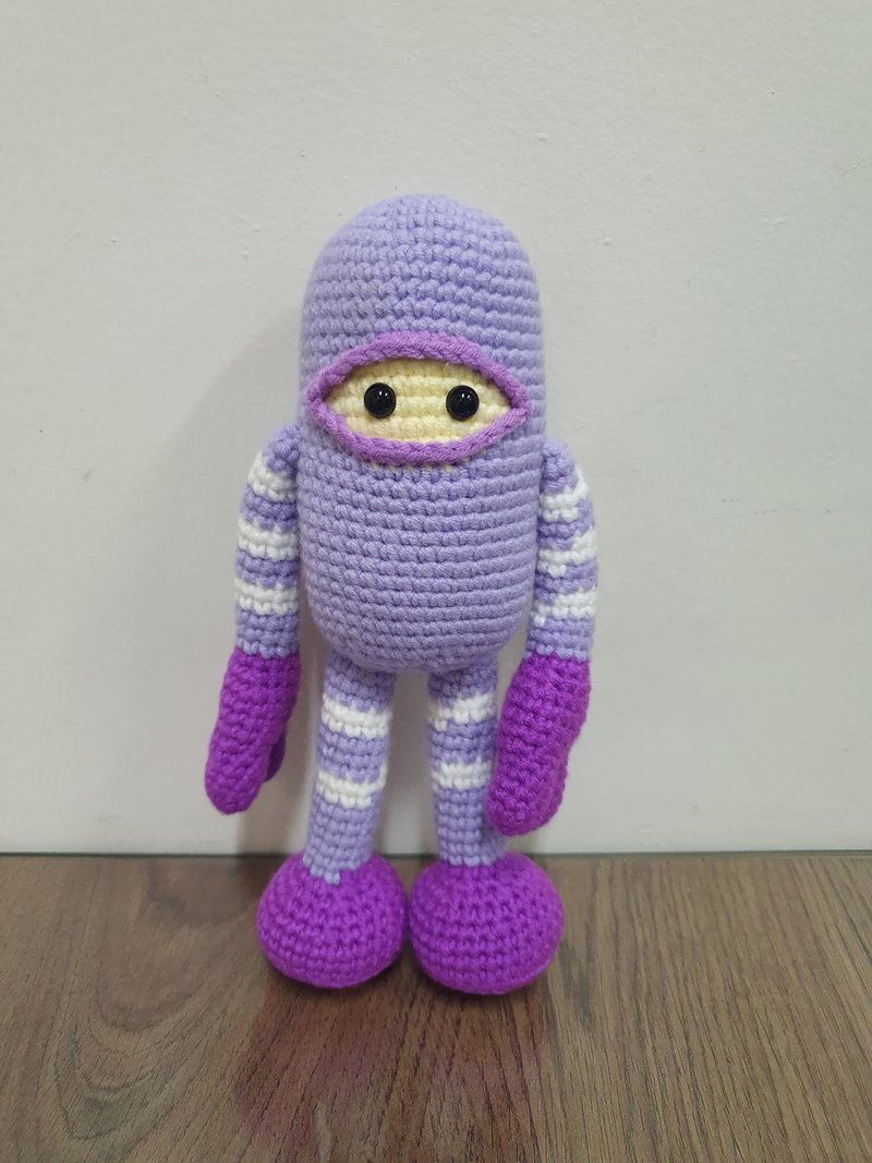 Yilan crochet course ninja robot hand-made wool doll for beginners - เย็บปักถักร้อย/ใยขนแกะ/ผ้า - ผ้าฝ้าย/ผ้าลินิน 