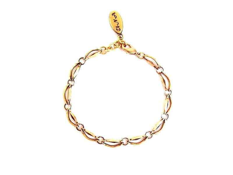 [UNA- excellent Na] handmade wild _Ⓐ basic shape models Bronze Bronze chain Bracelet - สร้อยข้อมือ - โลหะ หลากหลายสี