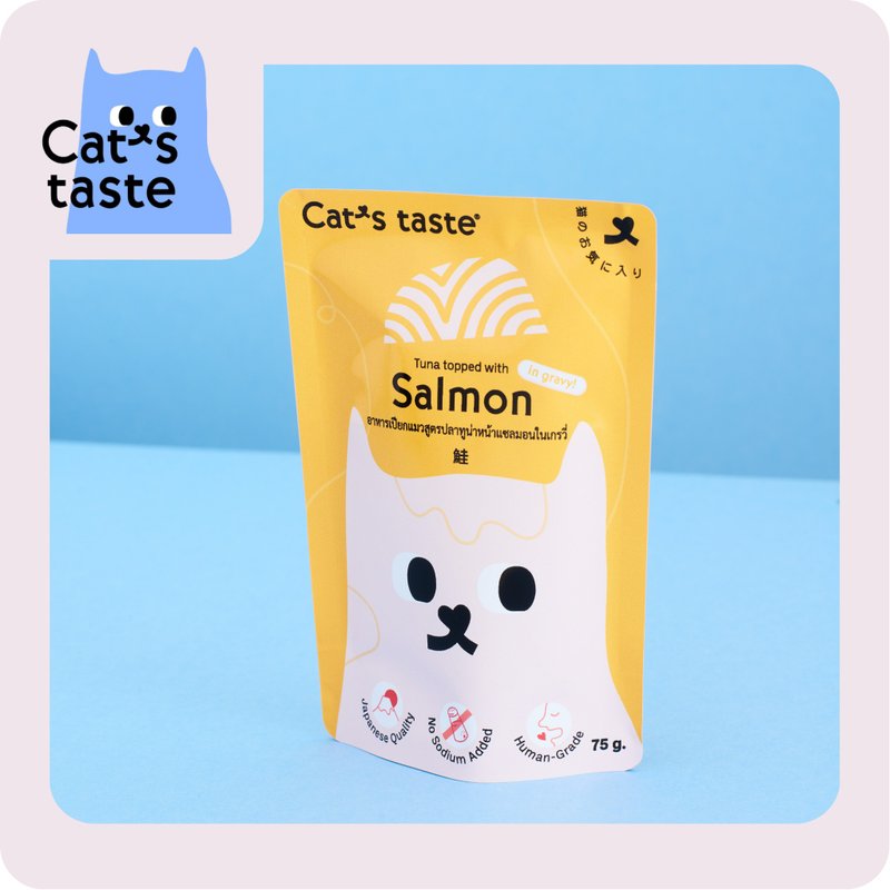 Cat's Taste Tuna Salmon Gravy Cat Food - Dry/Canned/Fresh Food - Fresh Ingredients 