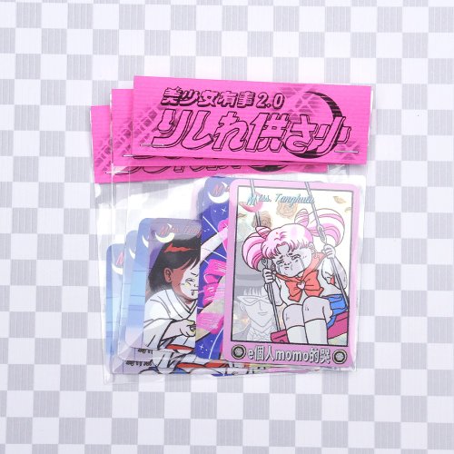 美少女キラキラステッカーセット2.0(4枚)/唐Huluガール