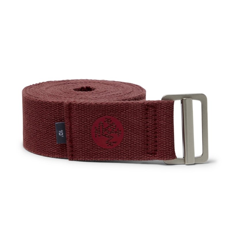 【Manduka】Yoga Straps Align 10 foot yoga rope-Myecelium - อุปกรณ์เสริมกีฬา - ผ้าฝ้าย/ผ้าลินิน สีแดง