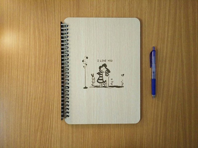 [Teacher’s Day Gift] B5 Loose-Leaf 26-hole Notebook─Light Notebook Gift for Couples - สมุดบันทึก/สมุดปฏิทิน - ไม้ สีนำ้ตาล