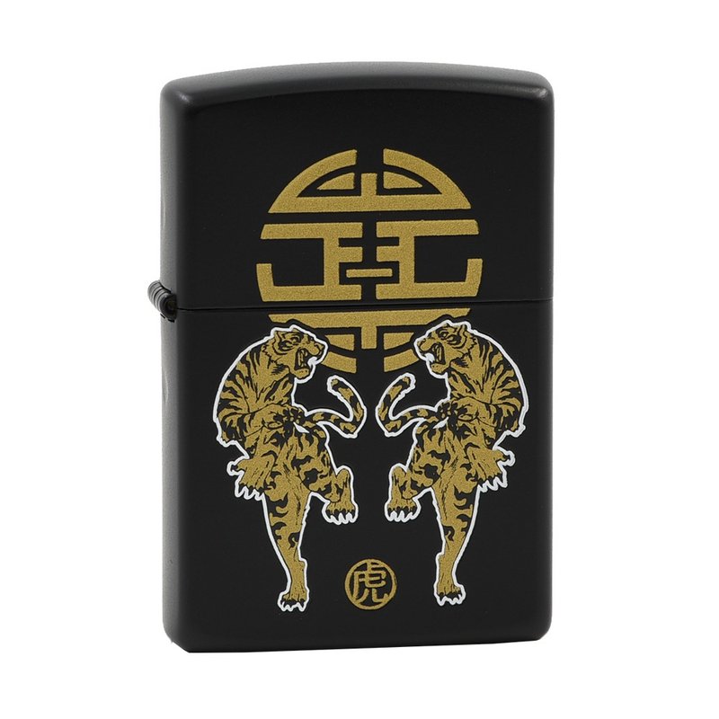 【ZIPPO官方旗艦店】  雙虎臨門防風打火機 ZA-1-152A - 其他 - 銅/黃銅 黑色