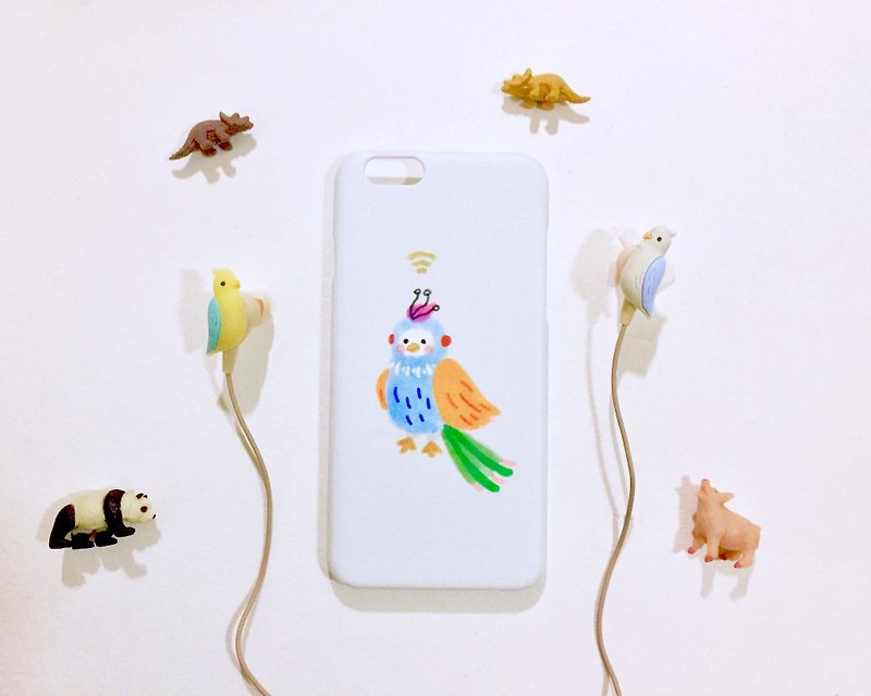 Super Radio Bird Light Beige Phone Matte Case - เคส/ซองมือถือ - พลาสติก ขาว