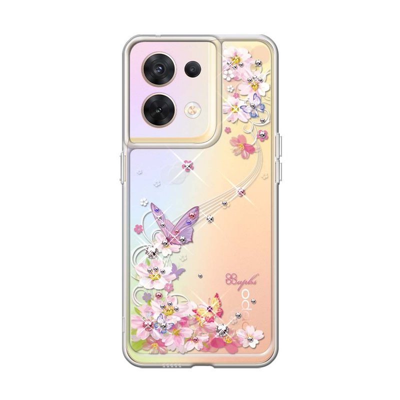 apbs OPPO Reno 8/10 Pro Shockproof Double Material Crystal Color Diamond Phone Case-Midiexiang - Phone Cases - Other Materials Multicolor