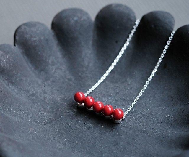 赤サンゴ ネックレス シルバー925 - ショップ cloud-jewelry