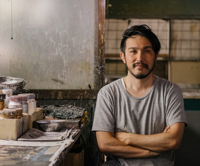 独1950年代 A. Kießling ヴィンテージ・スタジオ陶器 夜空の釉薬 独