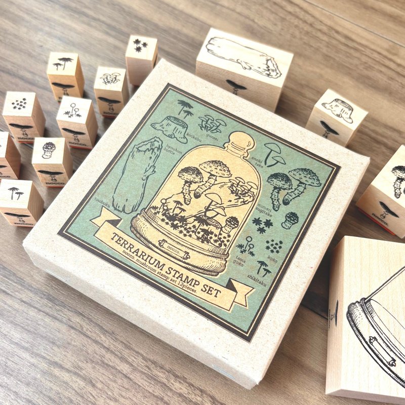 迷你生態瓶印章組 / stamp set / 印章, 插畫印章, 文具, 文具, 文具, 紙品 - 印章/印台 - 橡膠 多色