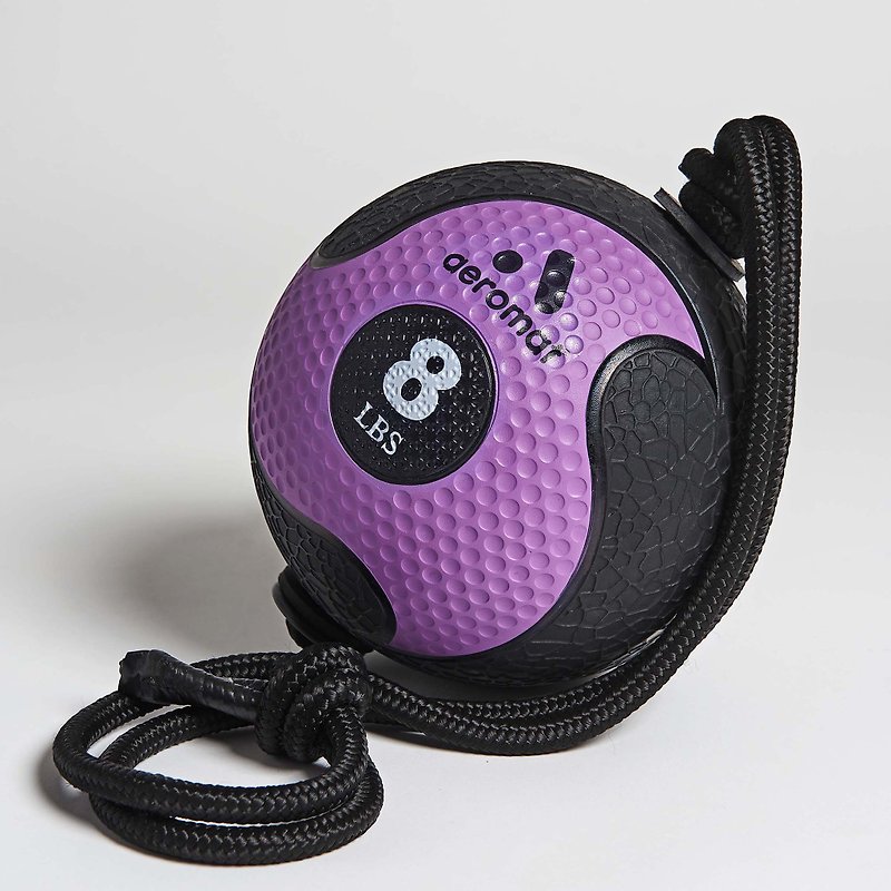 Aeromat Elite Power Rope Medicine Ball-8LB - Fitness Equipment - Other Materials Purple