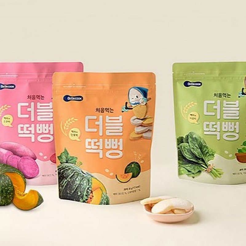 韓國【BEBECOOK】寶膳 嬰幼兒雙色初食綿綿米餅-白米菠菜(30g) - 其他 - 其他材質 