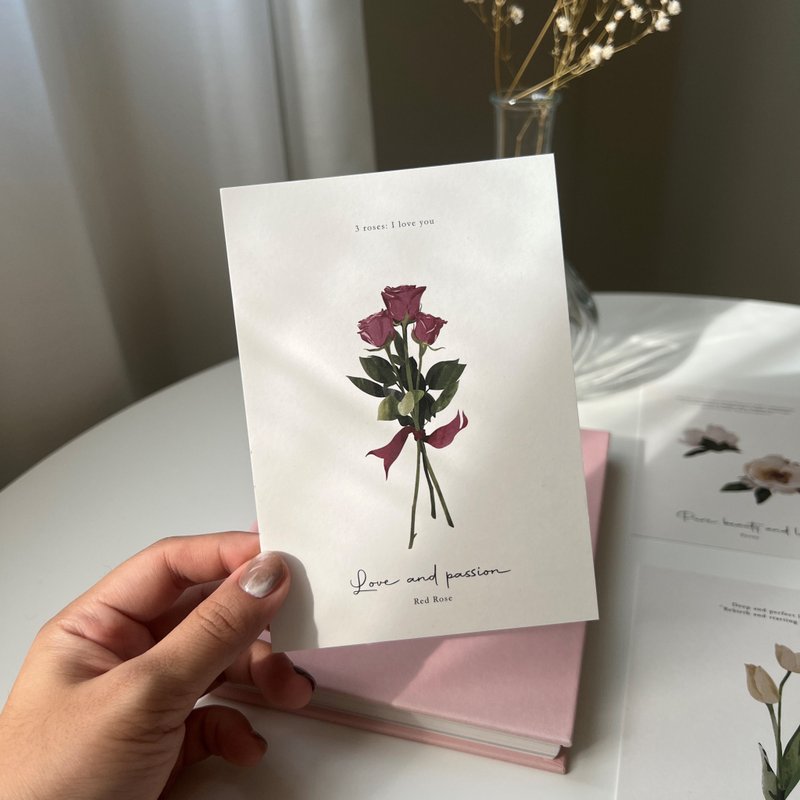 【Language  of  flowers花語系列-玫瑰】| 明信片 - 卡片/明信片 - 紙 多色