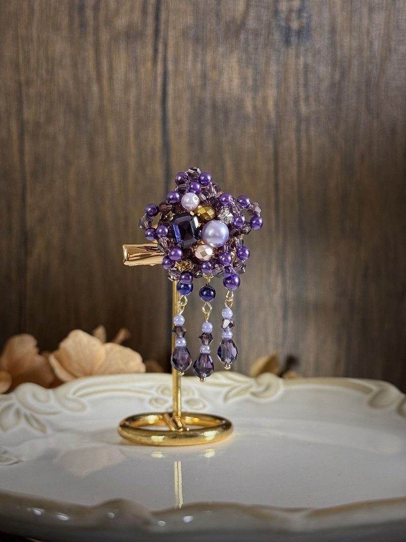 【New Arrival Special】Lady Elegance Mandala Hair Clip & Brooch Convertible Accessory - เข็มกลัด - แก้ว 