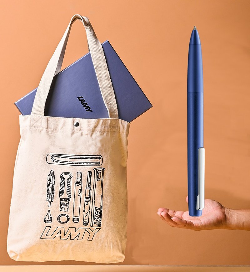 LAMY 全球限量 原子筆+結構原創帆布袋禮盒 / aion 永恆系列 - 原子筆/中性筆 - 鋁合金 多色