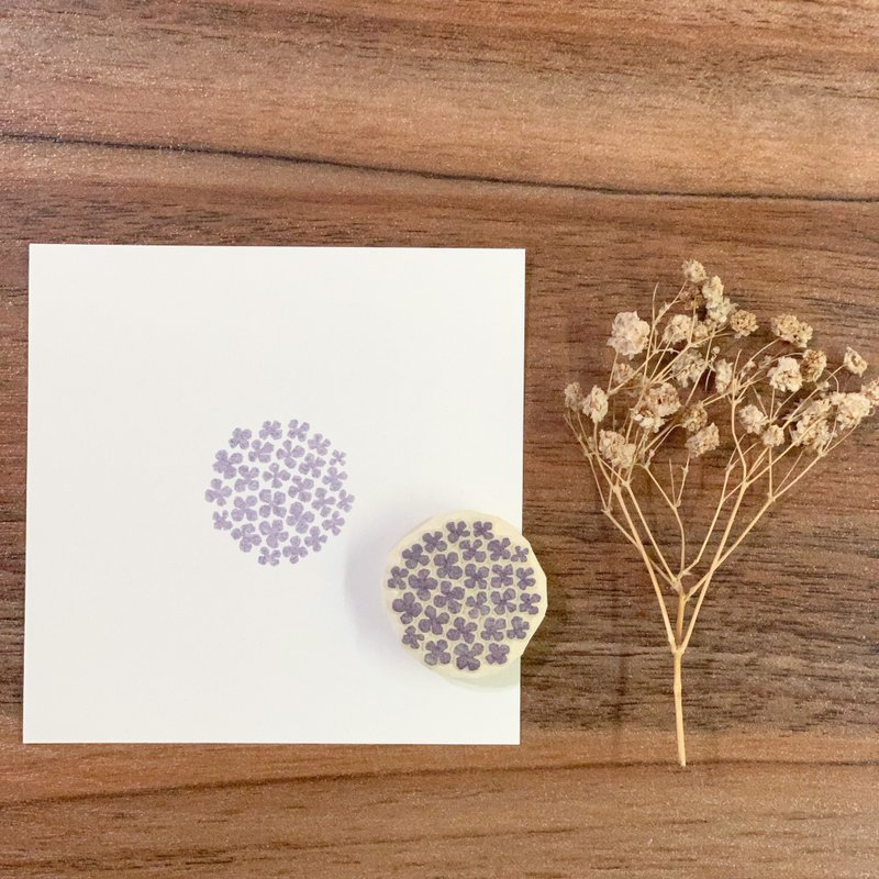 Hand carved rubber stamp/hydrangea - ตราปั๊ม/สแตมป์/หมึก - ยาง ขาว