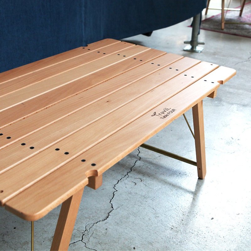 Table FOUR 四折木桌 (素色款) - 餐桌/書桌 - 木頭 咖啡色