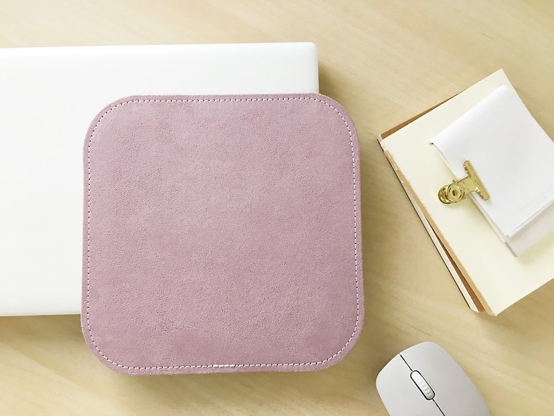 Skin-friendly mouse pad_Taro purple suede cloth x washable kraft paper - แผ่นรองเมาส์ - วัสดุอื่นๆ สีม่วง